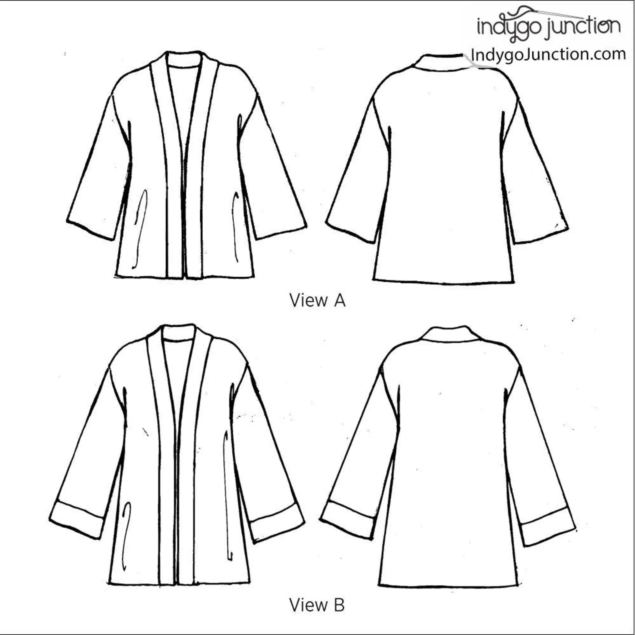 Contemporary Kimono Pattern, Free PDF Download