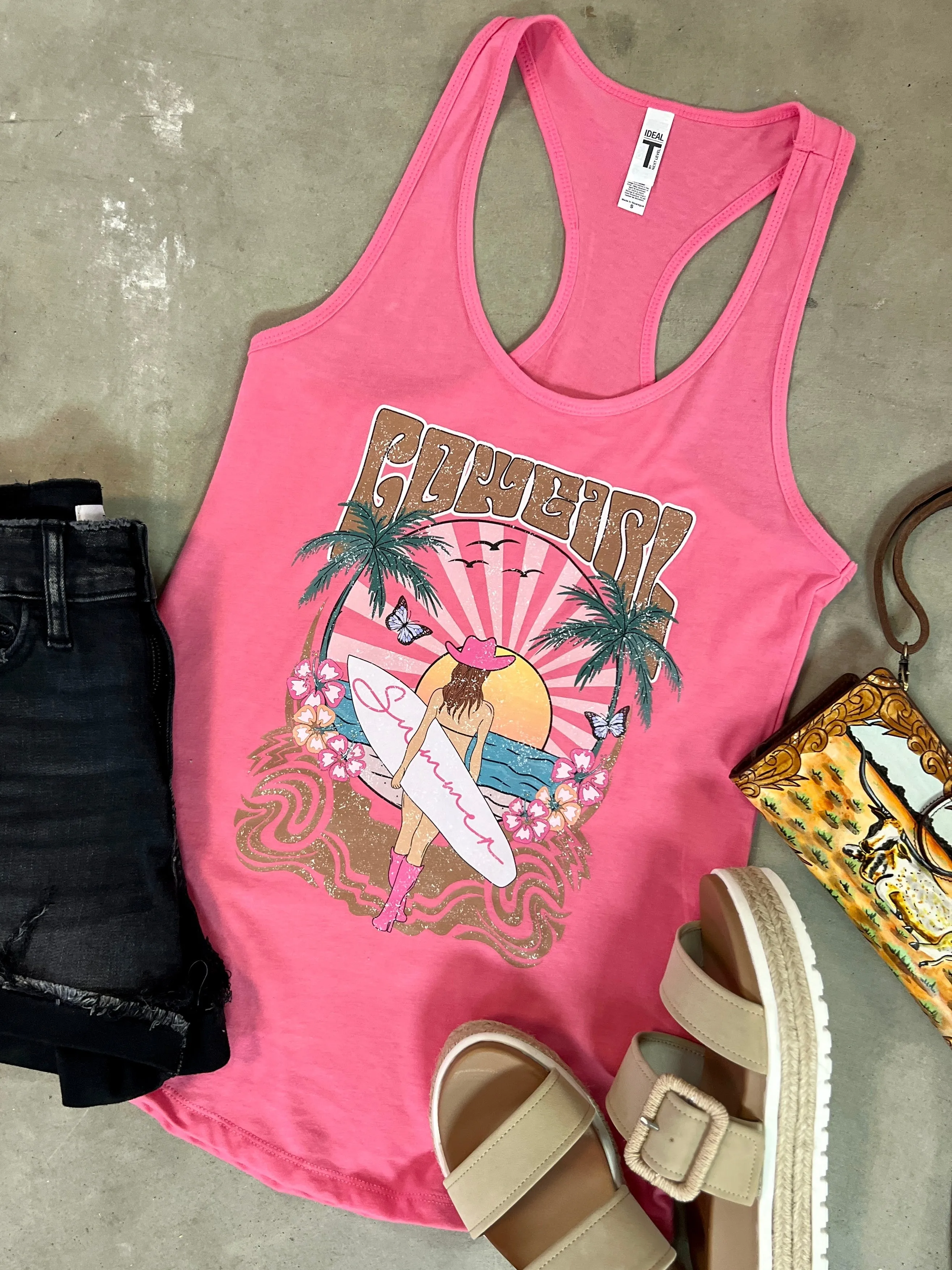 Cowgirl's Beach Summer Racerback Tank*