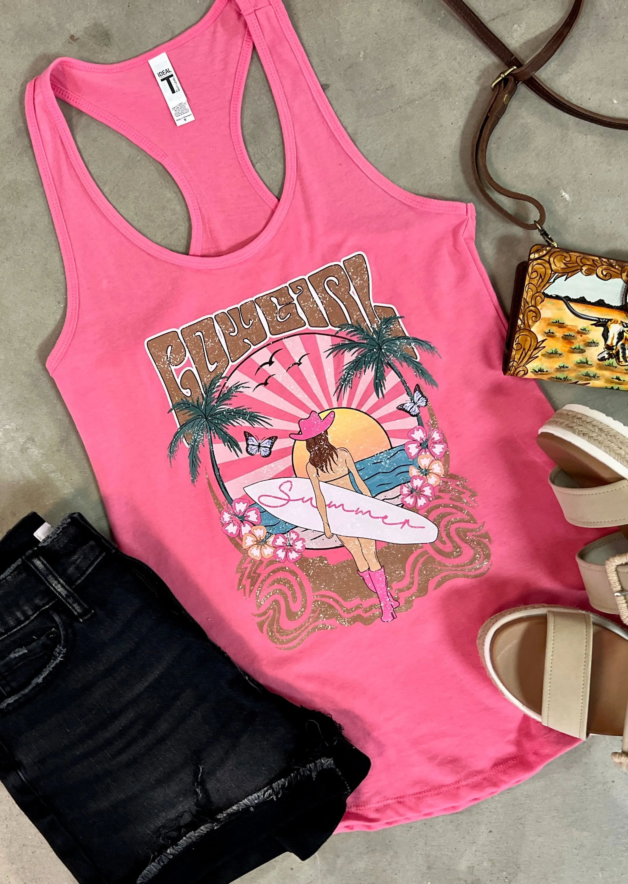 Cowgirl's Beach Summer Racerback Tank*