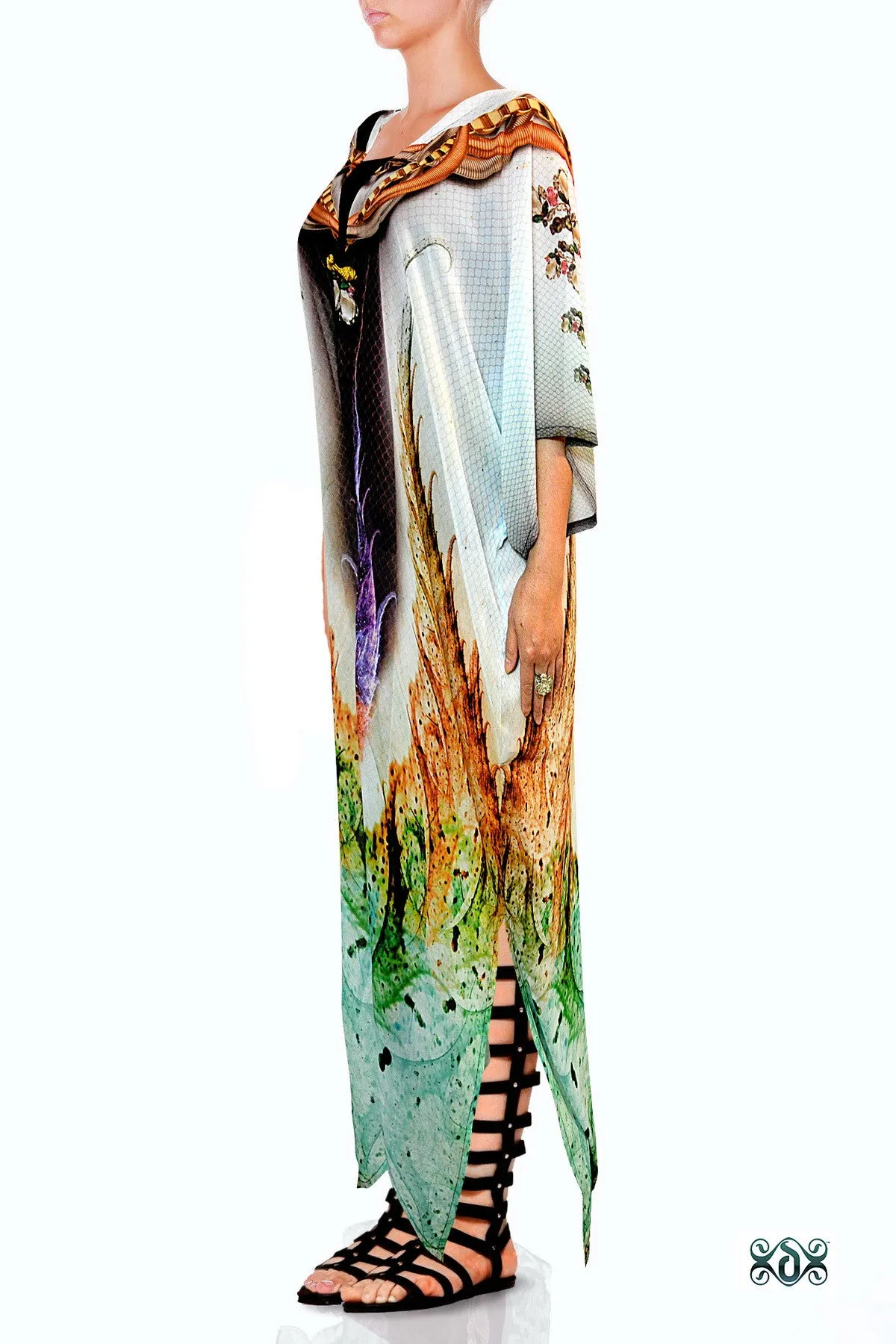 CRYSTALLIUS Celestial Crystals Devarshy Long Kimono Jacket - 1096B