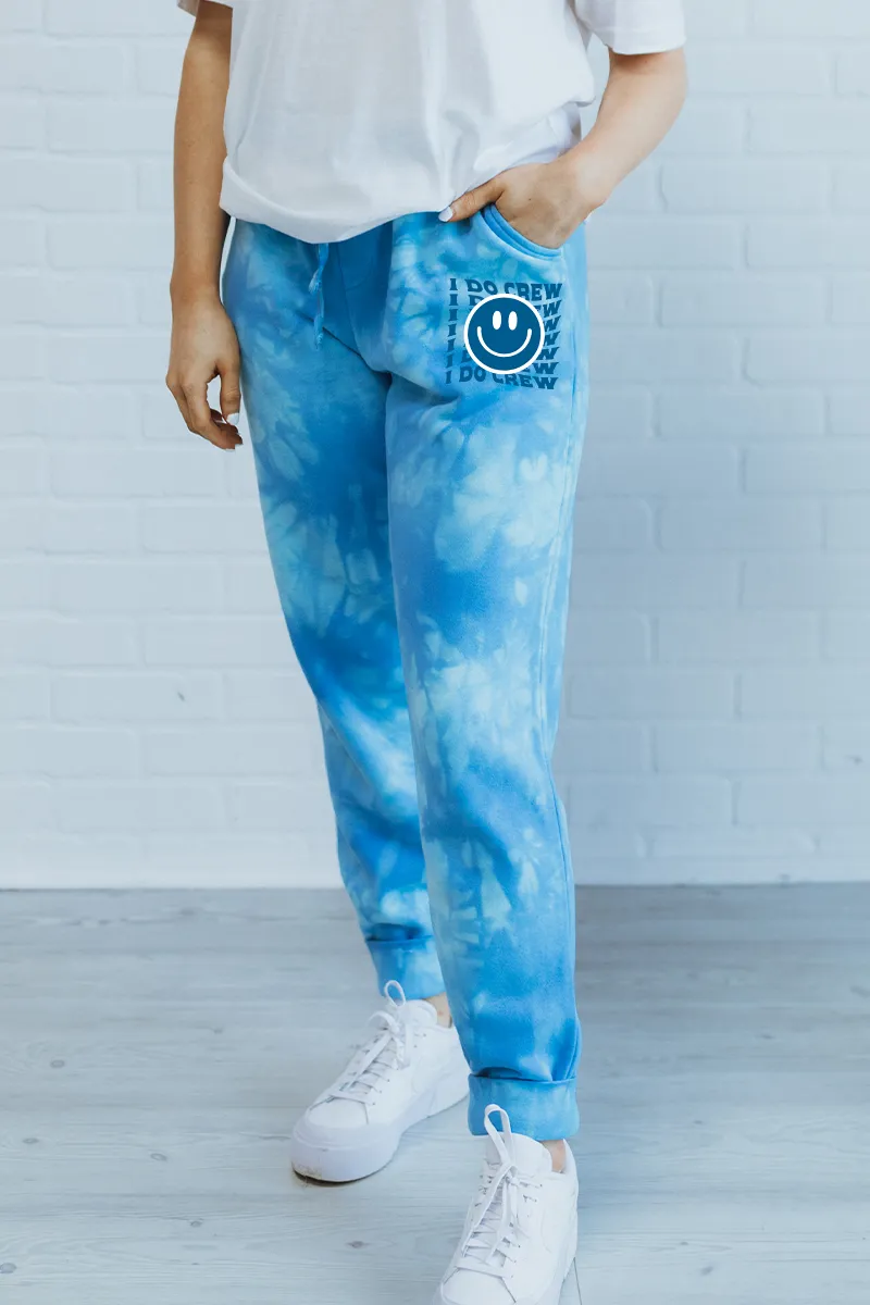 Custom Tie Dye Blue sweatpants