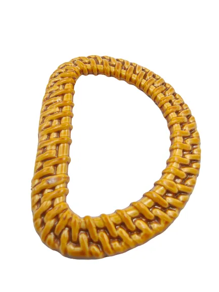 D-Shape imitation raffia Adjustable buckle