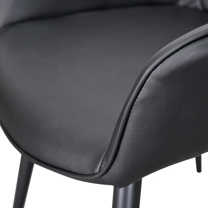 Dining Chair - Black PU (Set of 2)