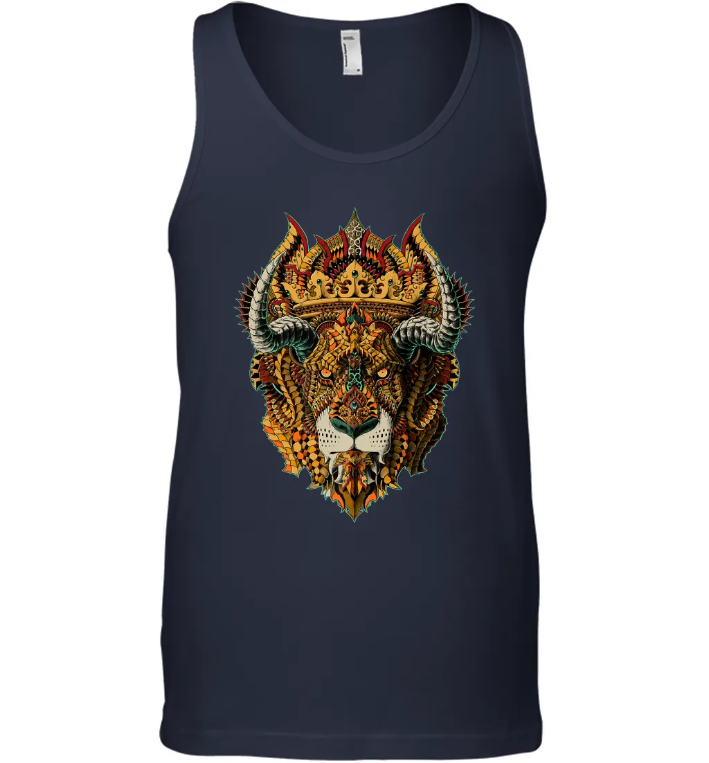 Disney Lion King Mask Premium Men Cotton Tank Top