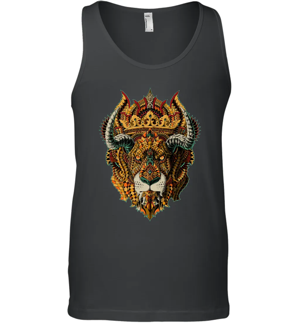 Disney Lion King Mask Premium Men Cotton Tank Top