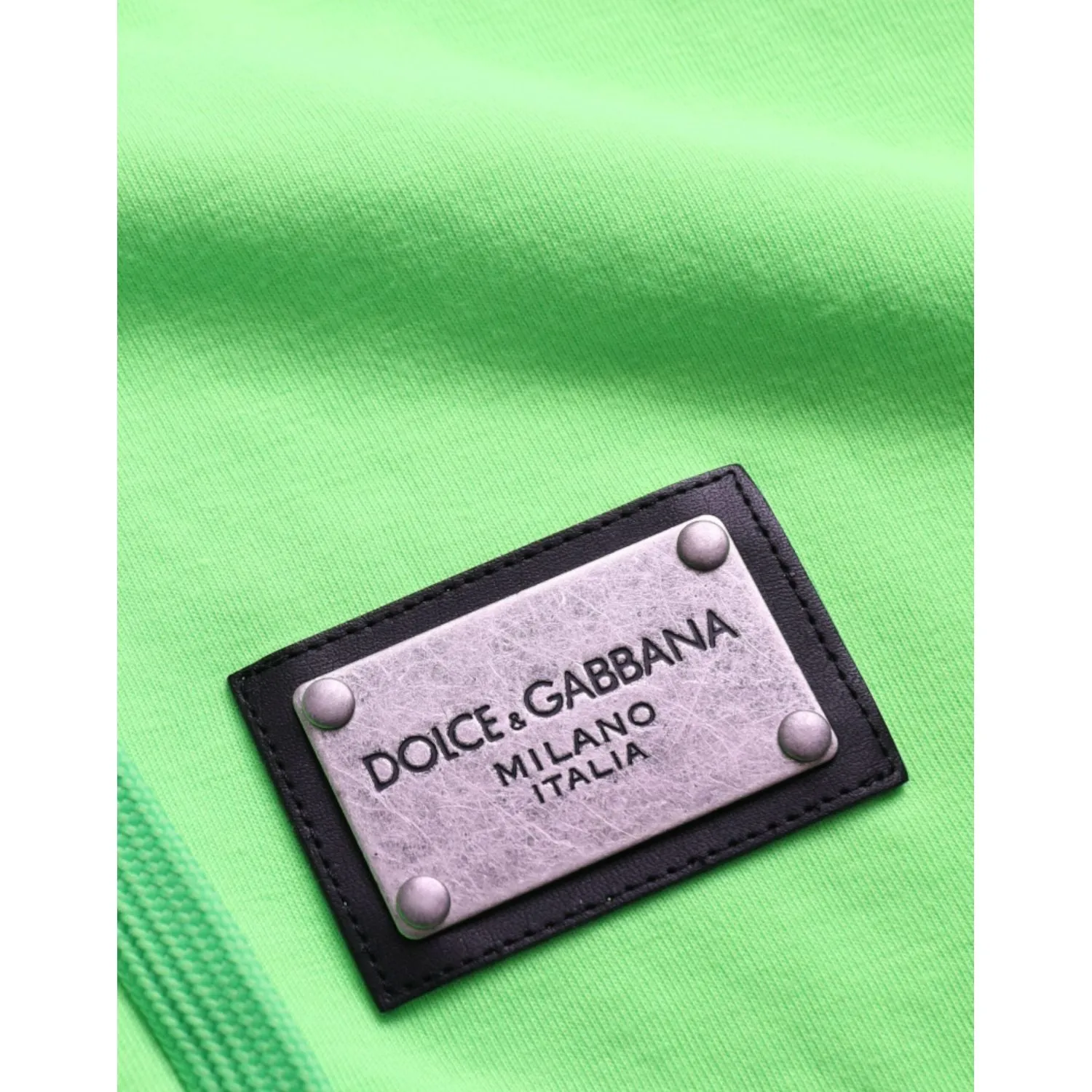 Dolce & Gabbana Neon Green Hooded Full Zip Top Sweater