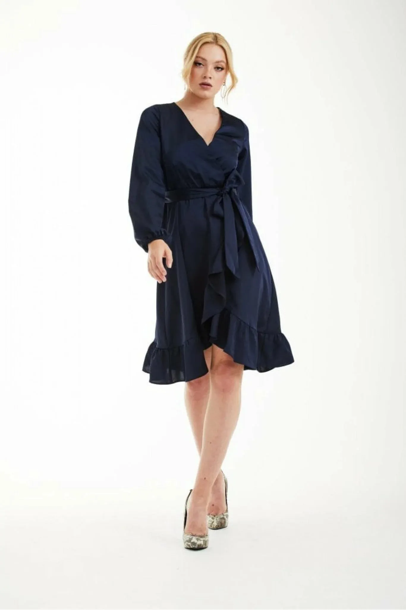 Double Second Frill Wrap Dress