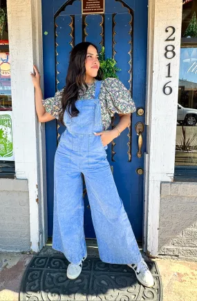 Easy Choice Wide Leg Overall Jumpsuit