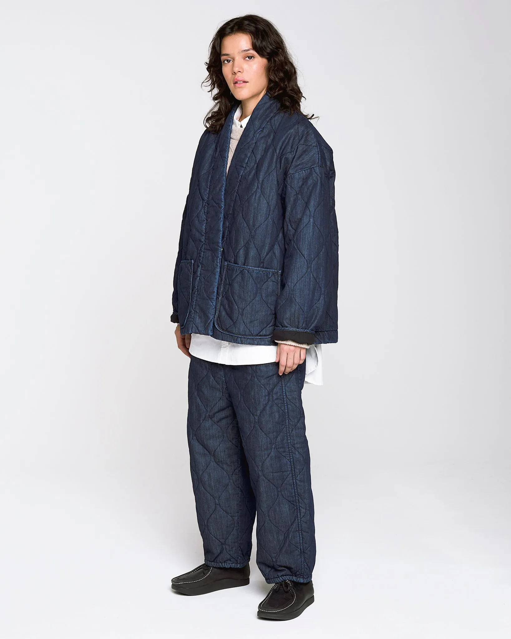 Edo Jacket Quilted Denim Indigo