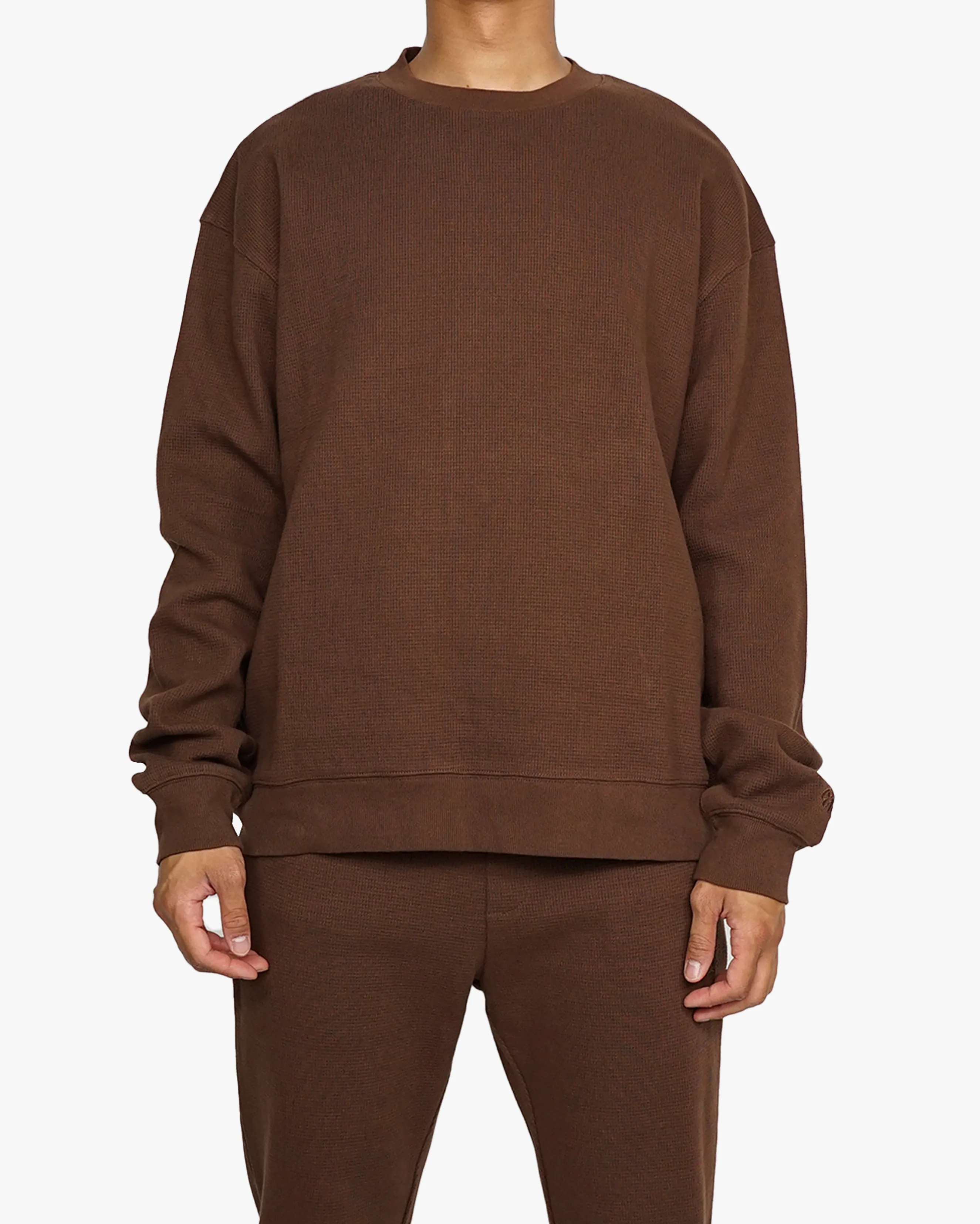 EPTM THERMAL SWEATSHIRT-BROWN