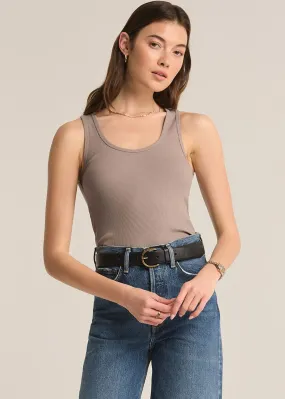 Essy Rib Top - Slate Grey