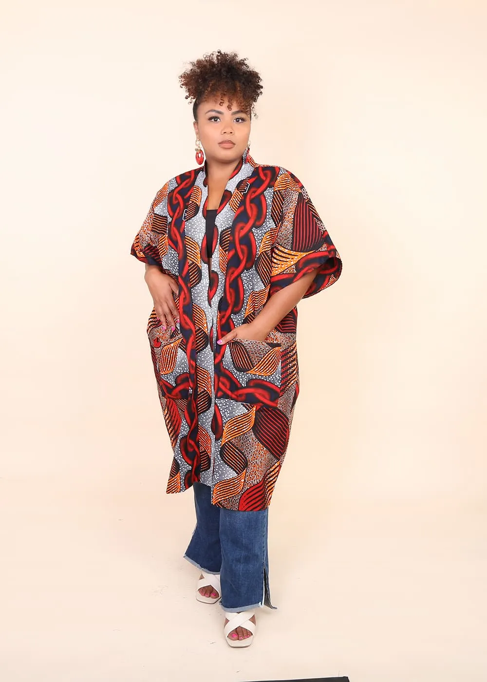 FEYI African Print Kimono Women's Jacket