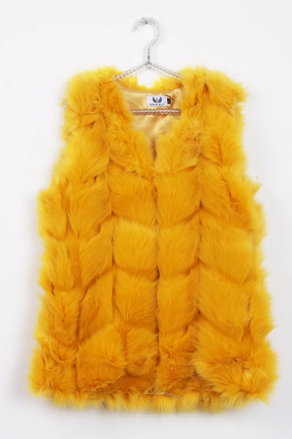 Fluffy Faux Fur Panel Gilet