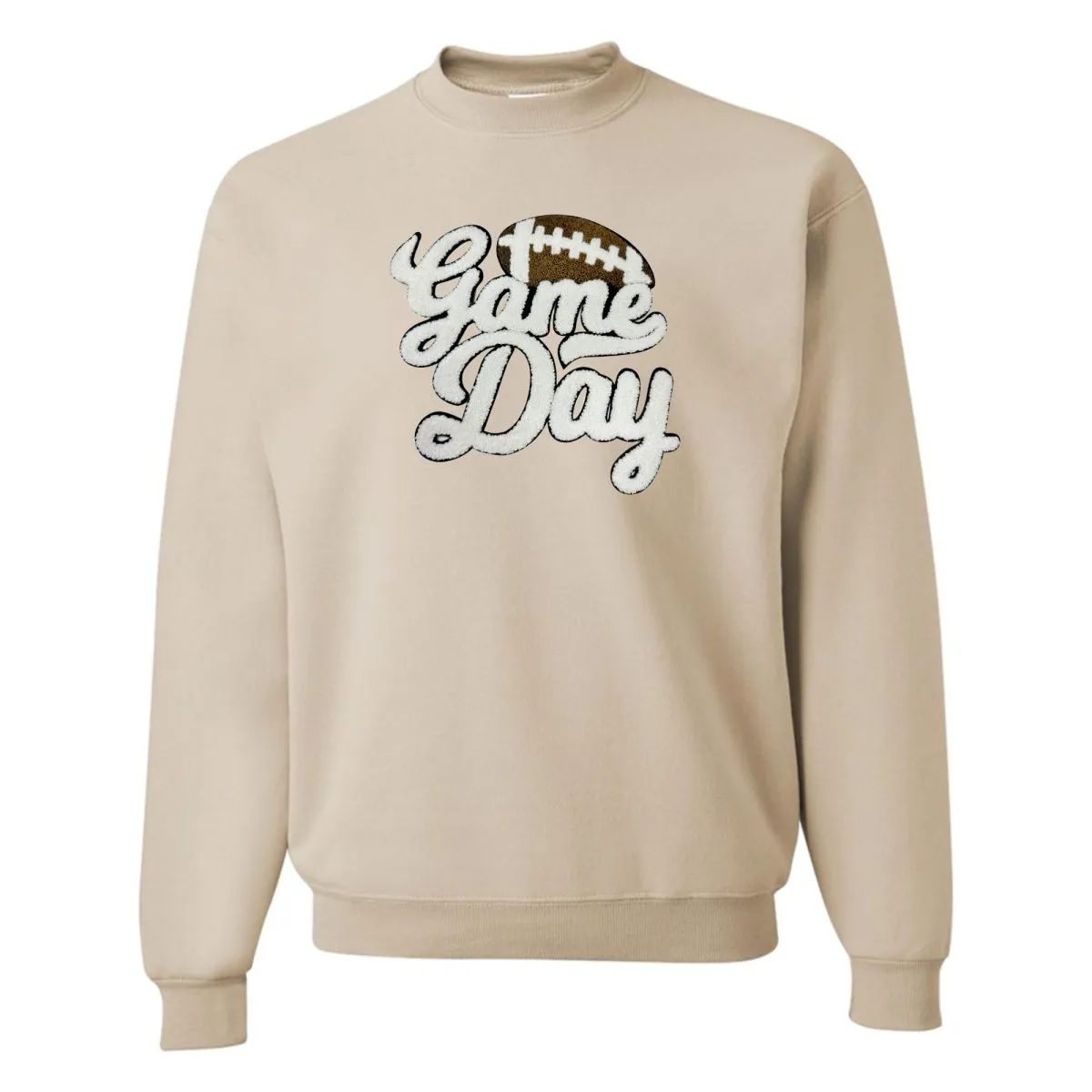 Football 'Gameday' Letter Patch Crewneck Sweatshirt