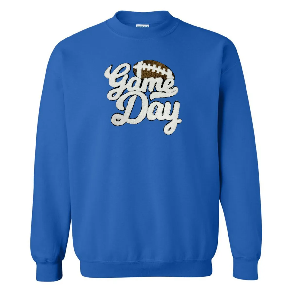 Football 'Gameday' Letter Patch Crewneck Sweatshirt