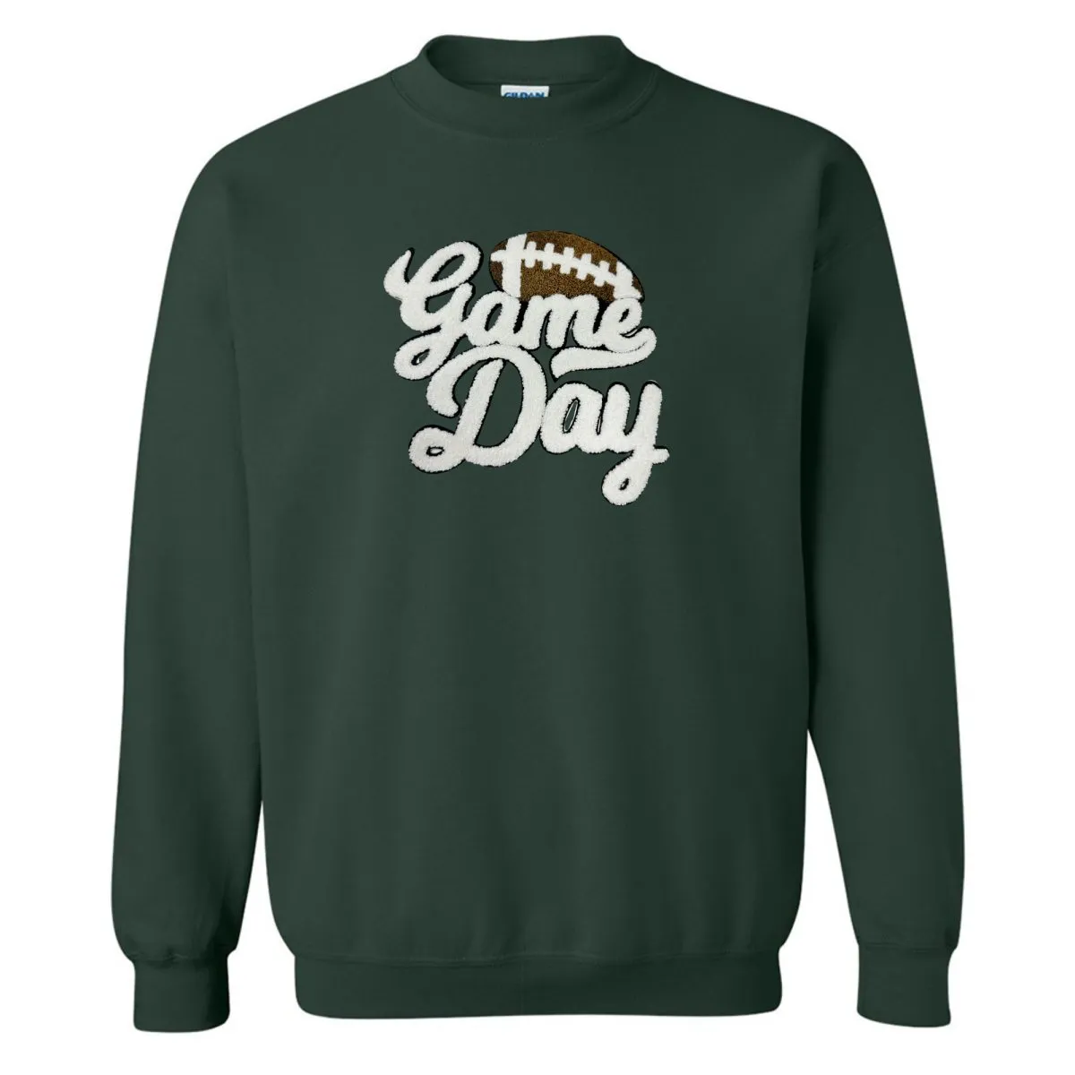 Football 'Gameday' Letter Patch Crewneck Sweatshirt