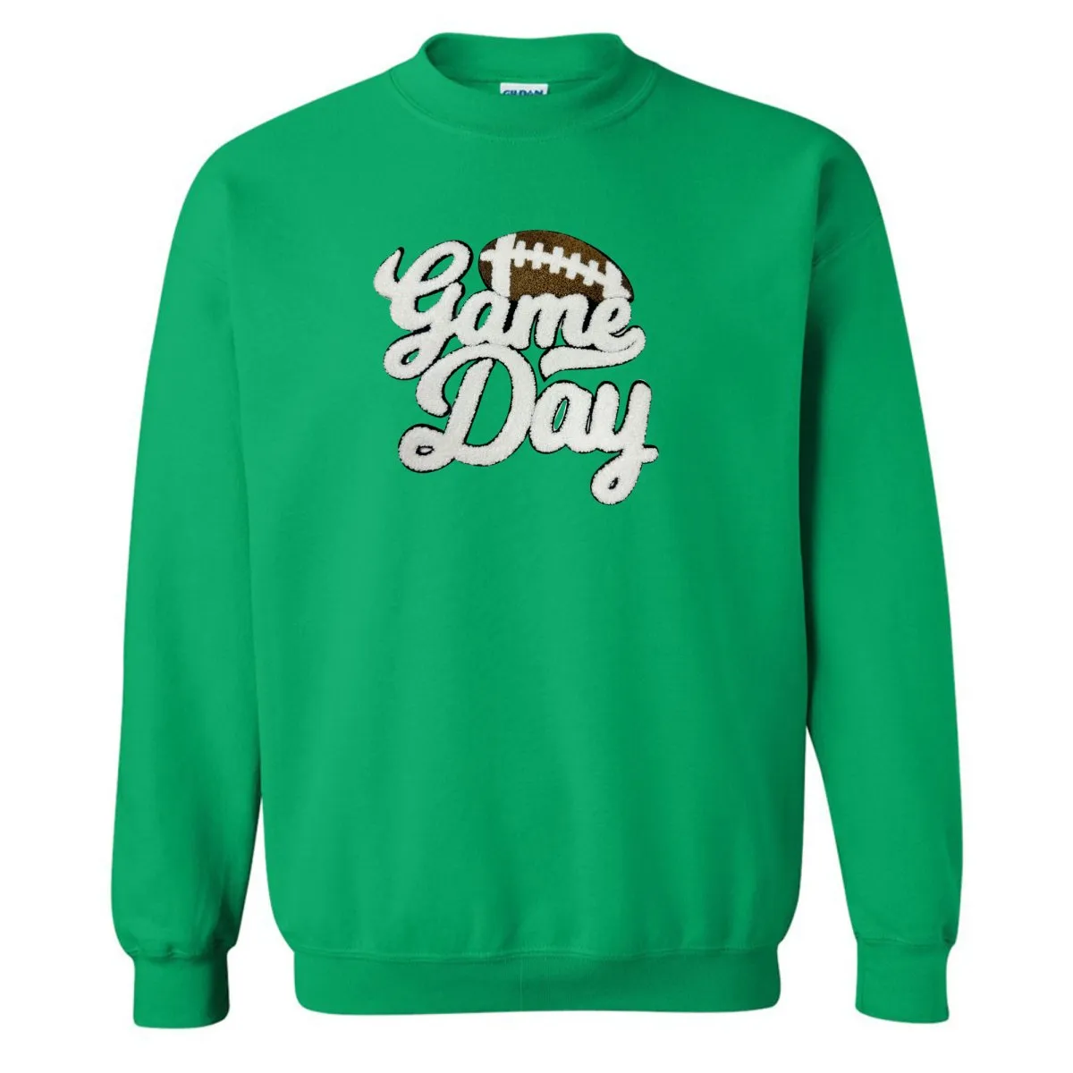 Football 'Gameday' Letter Patch Crewneck Sweatshirt