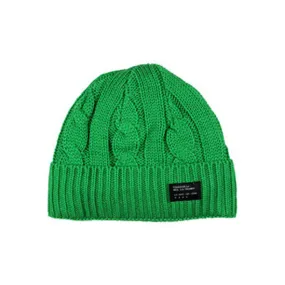 Fourstar Cable Knit Fold Beanie Kelly Green