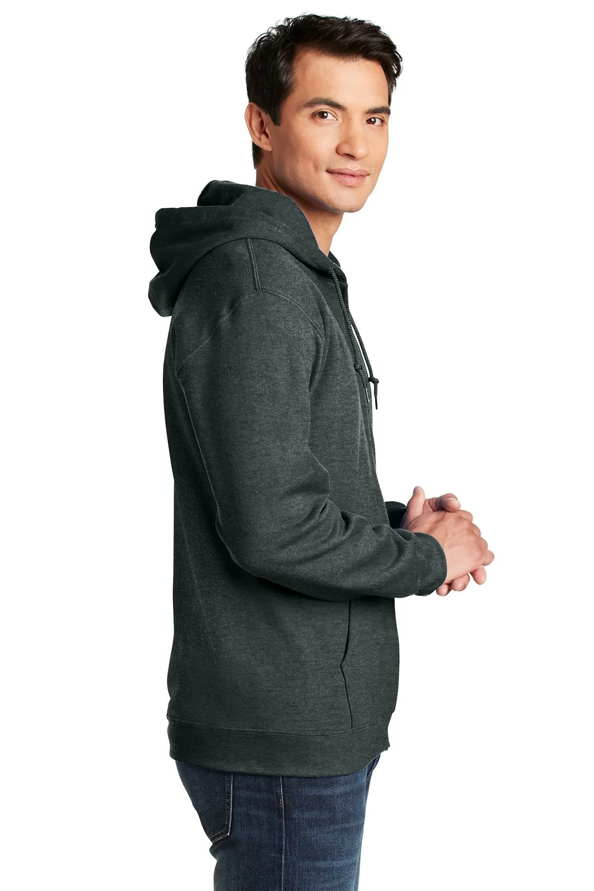 Gildan Heavy Blend Full Zip Hooded Sweatshirt Dark Heather Grey