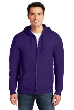 Gildan Heavy Blend Full Zip Hooded Sweatshirt Purple