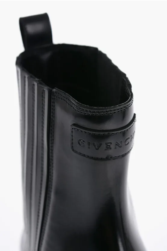 Givenchy Brushed Leather Cheslea Boots With Tank Sole