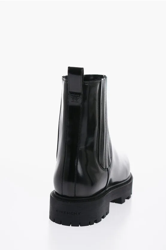 Givenchy Brushed Leather Cheslea Boots With Tank Sole