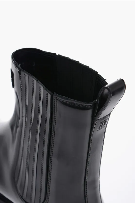 Givenchy Brushed Leather Cheslea Boots With Tank Sole