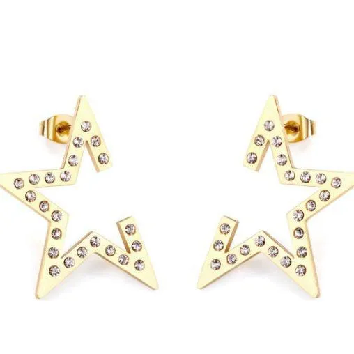 Glitz and Glamour Post Star Earrings