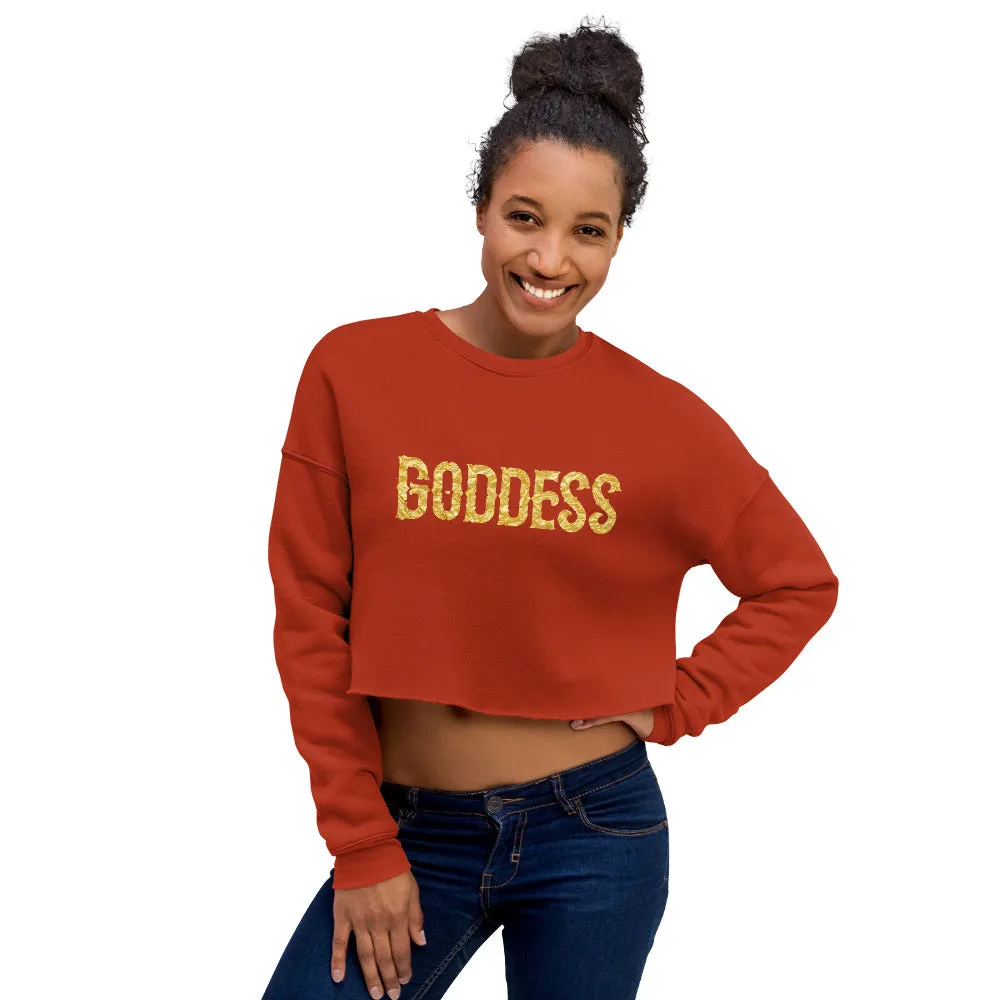 Goddess (Gold) Crop Sweatshirt