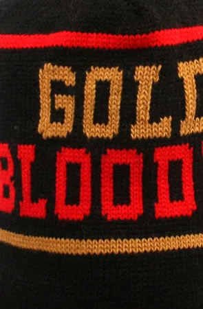 Gold Blooded (Black/Red Beanie)