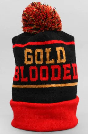 Gold Blooded (Black/Red Beanie)