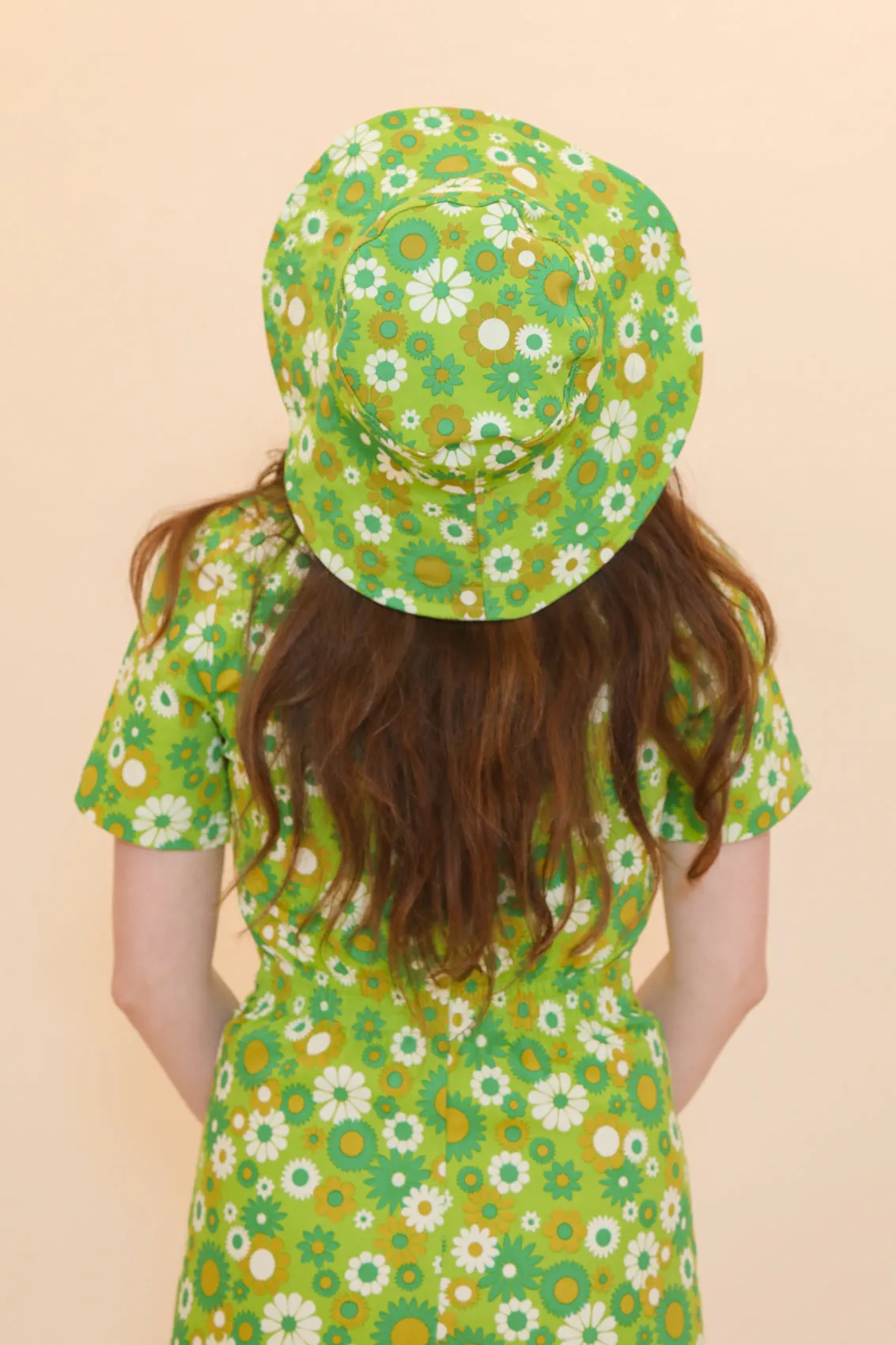 Green Daisy Sun Hat