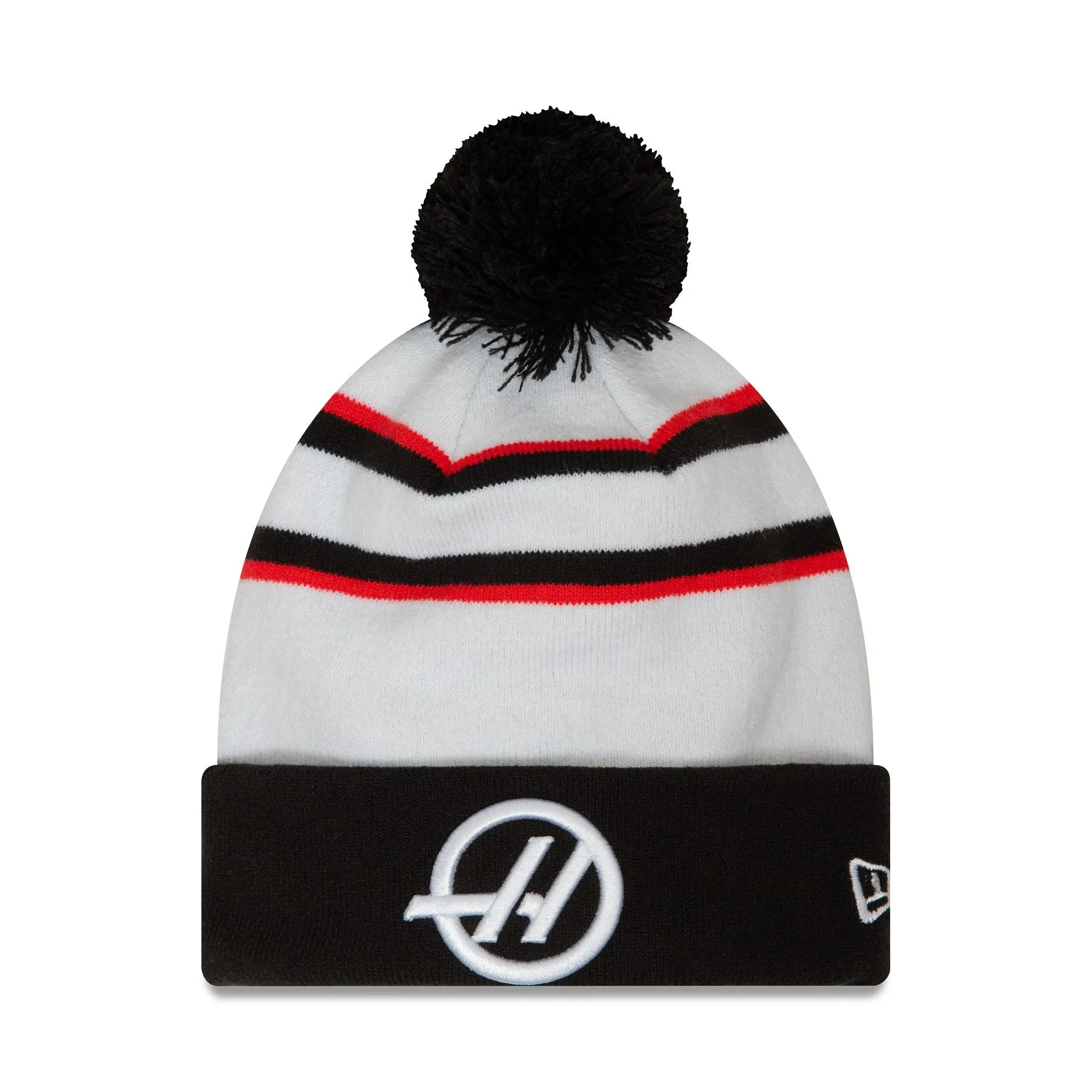 Haas F1 Nico Hulkenberg White Beanie with Pom