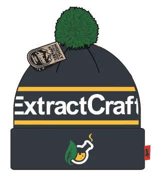 Hemp Pop Beanie - ExtractCraft Logo