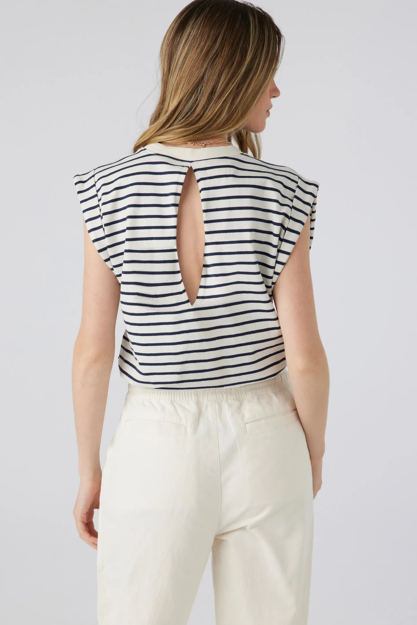 Jolie Stripe Keyhole Tank