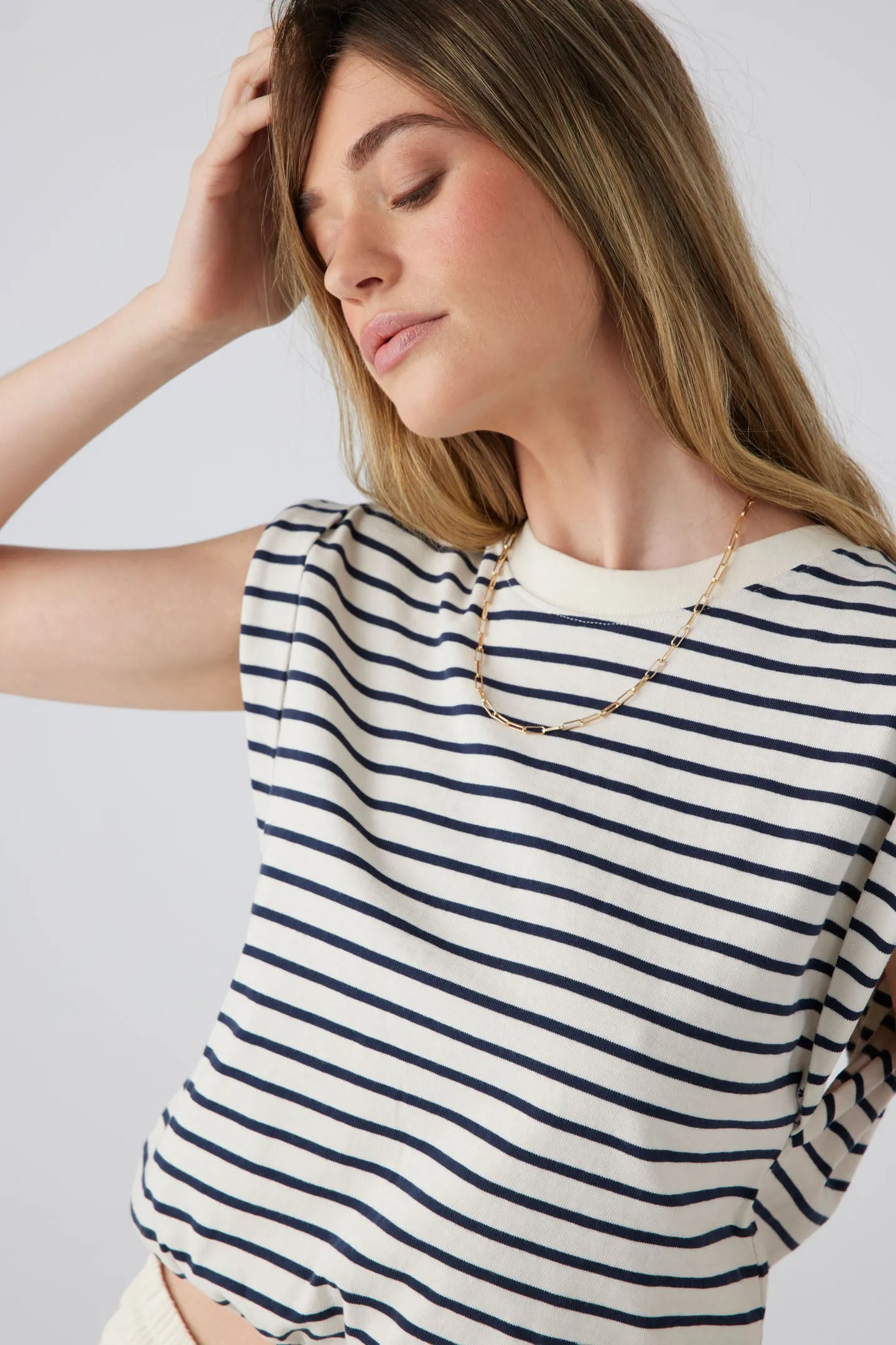 Jolie Stripe Keyhole Tank