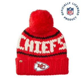 KANSAS CITY CHIEFS LELE SADOUGHI X NFL RED BEANIE YARN POM