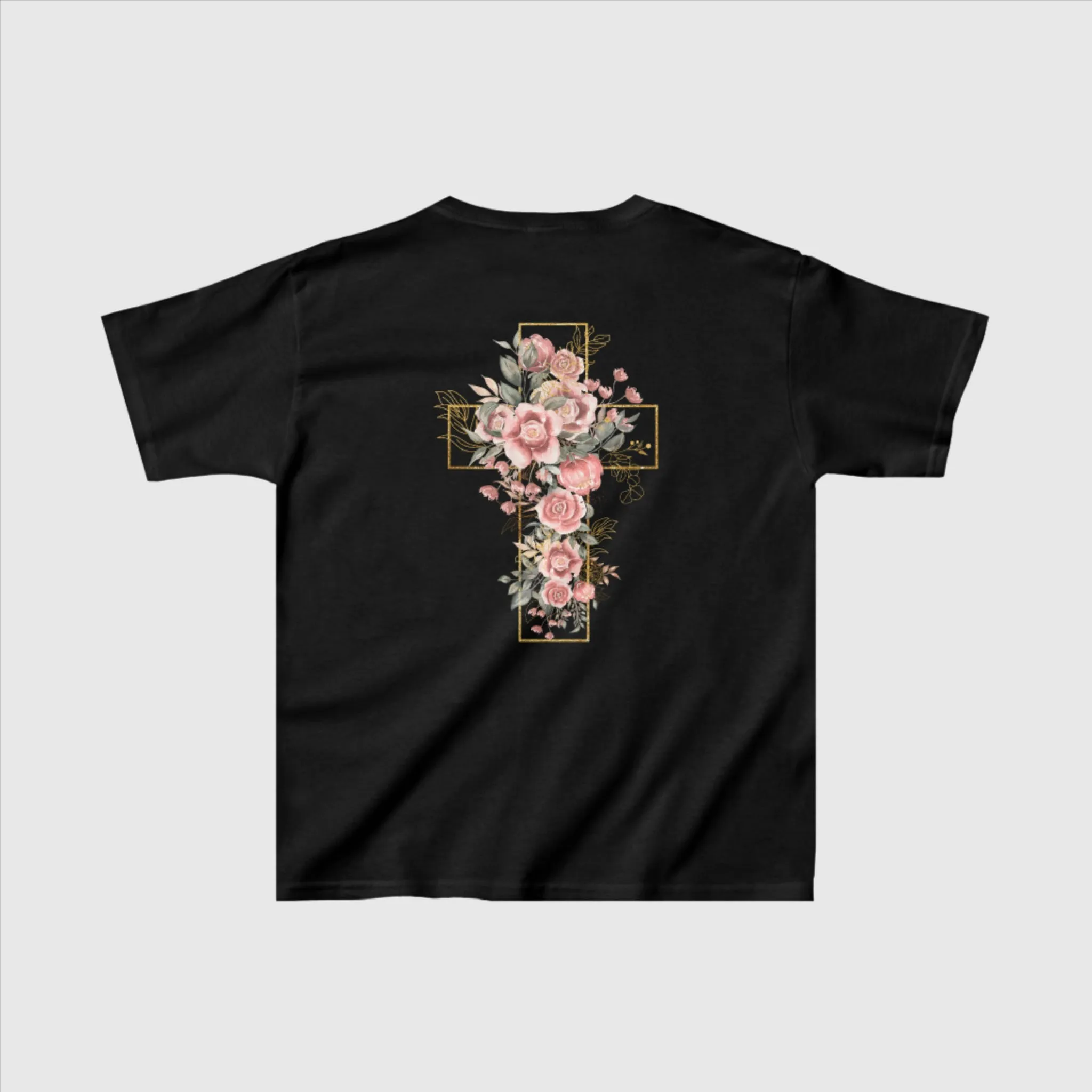 Kids Blooming Cross Heavy Cotton Tee