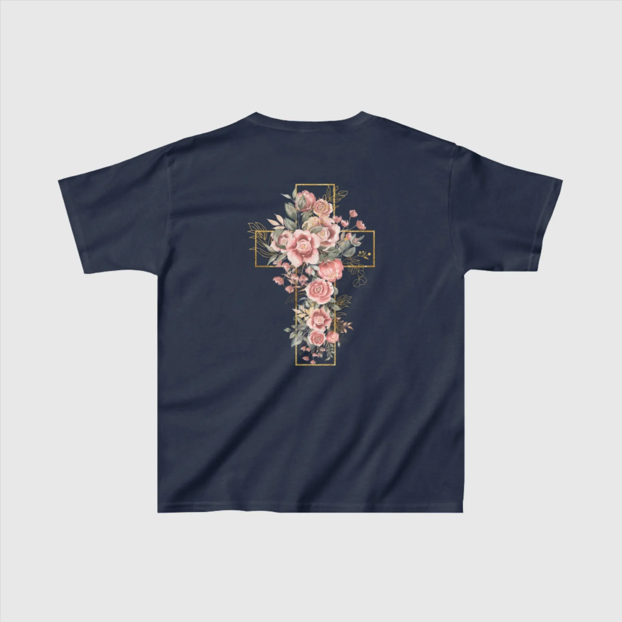 Kids Blooming Cross Heavy Cotton Tee