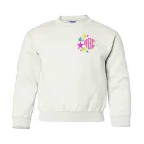 Kids Monogrammed Stars Crewneck Sweatshirt