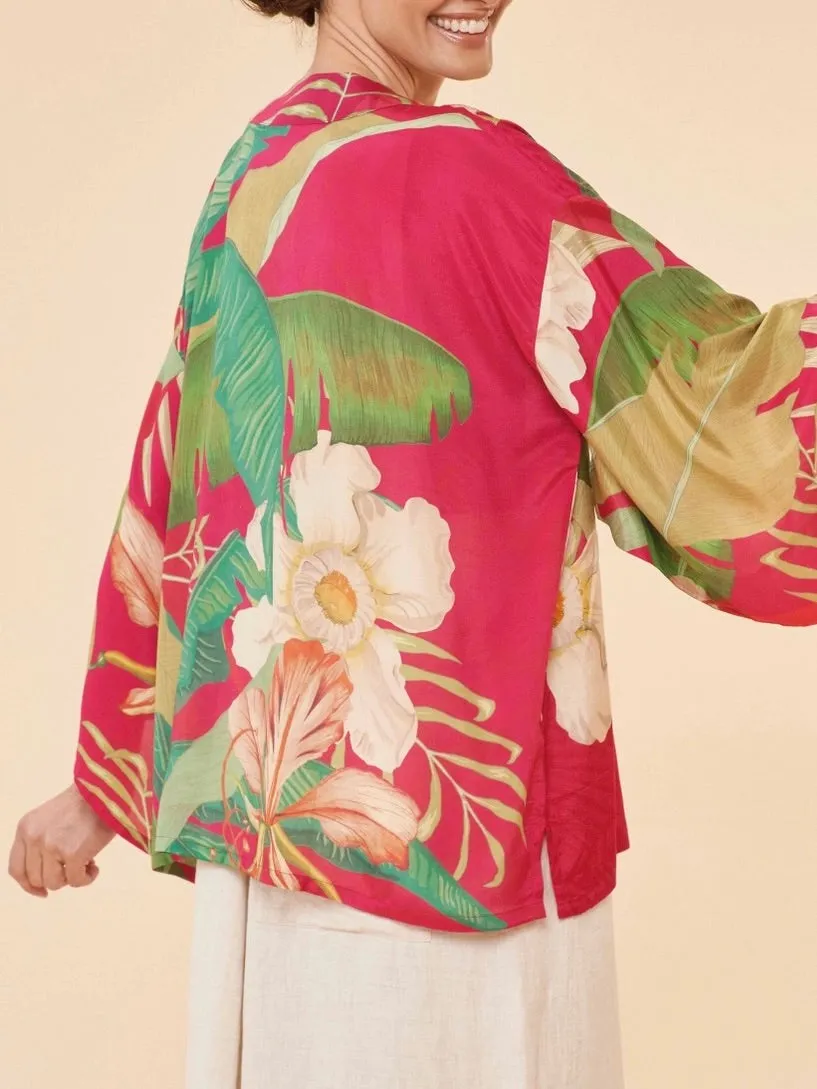 Kimono Jacket - Dark Rose