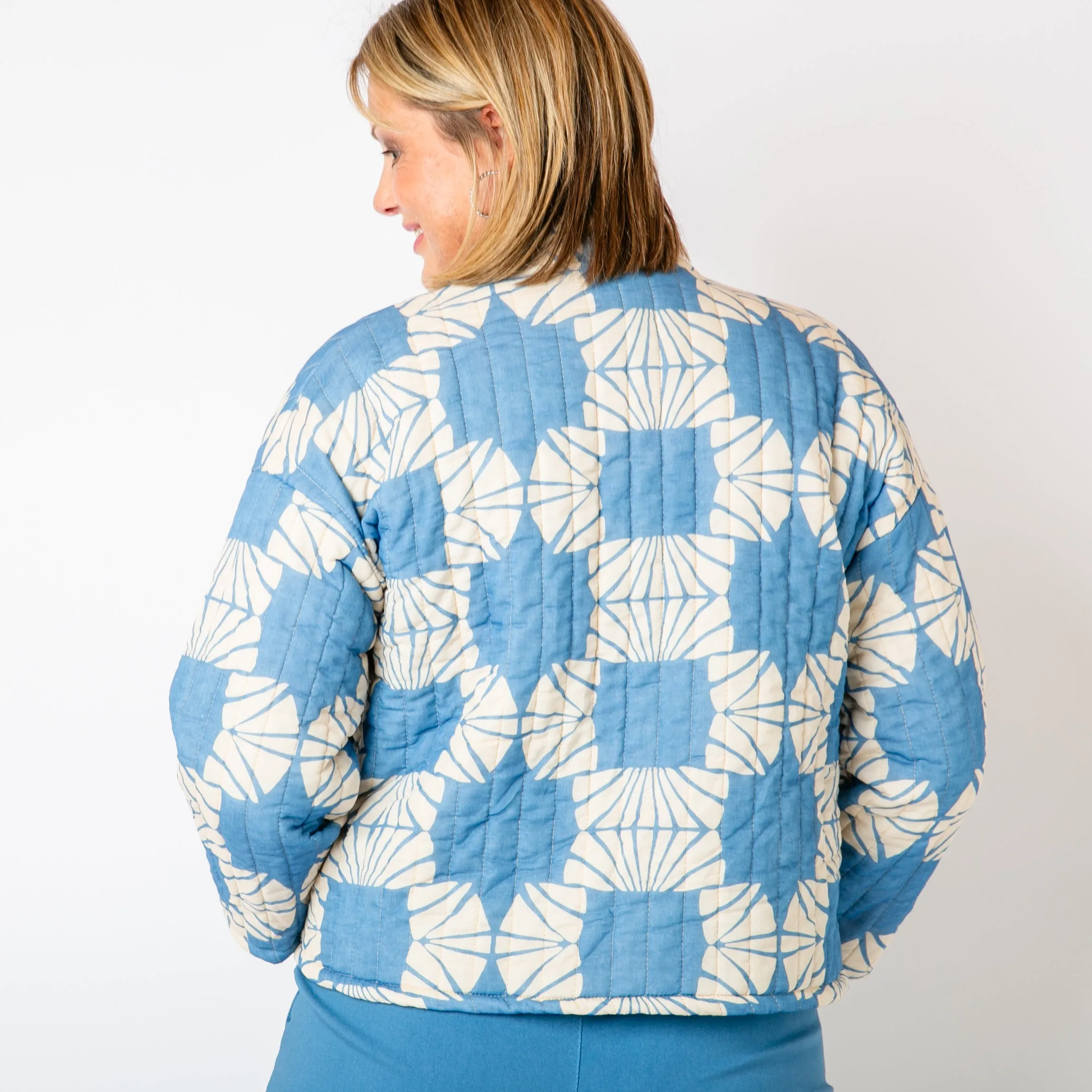 Kimono Pattern Quilted Jacket