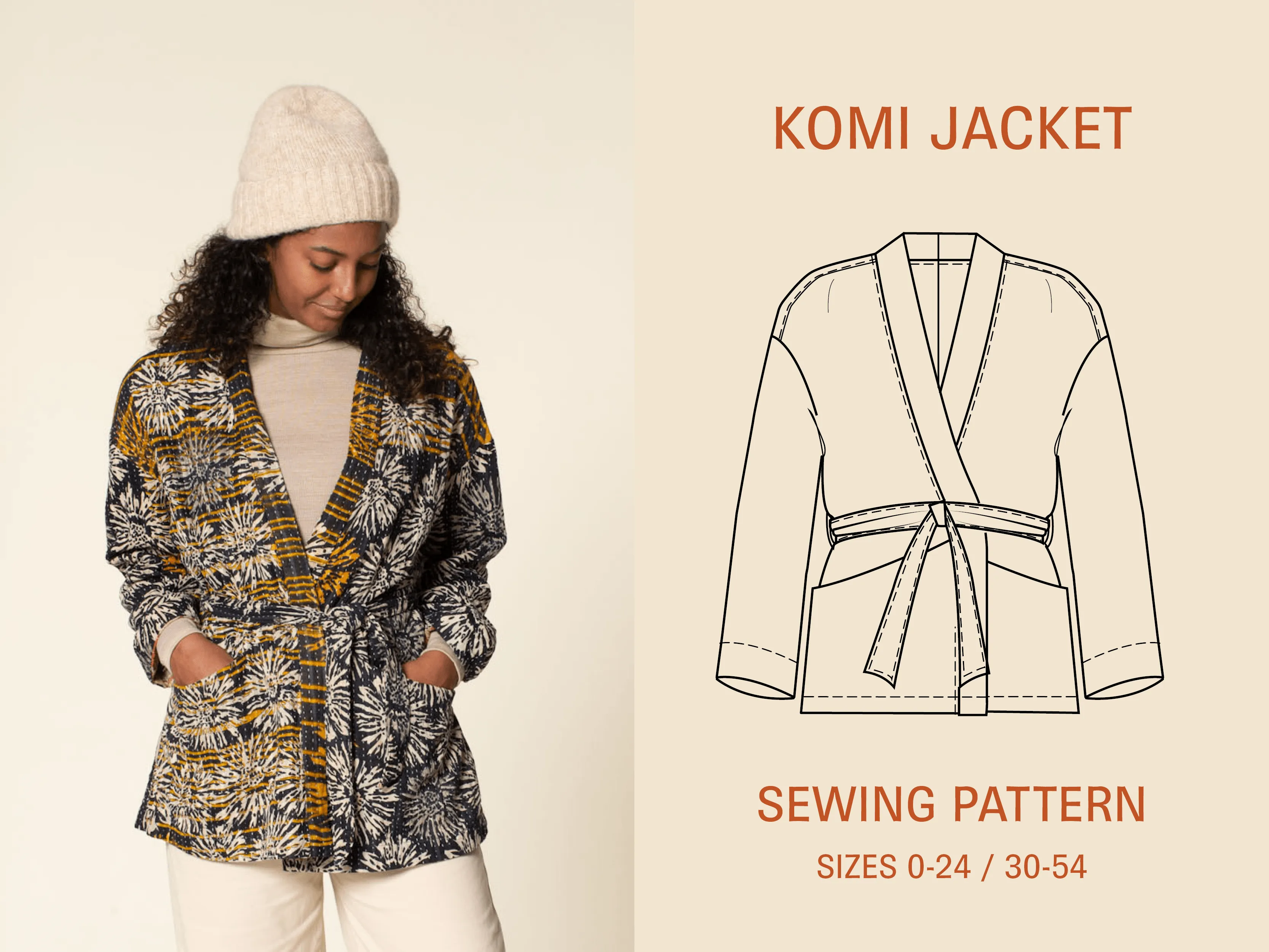 Komi Wrap Jacket Sewing Pattern