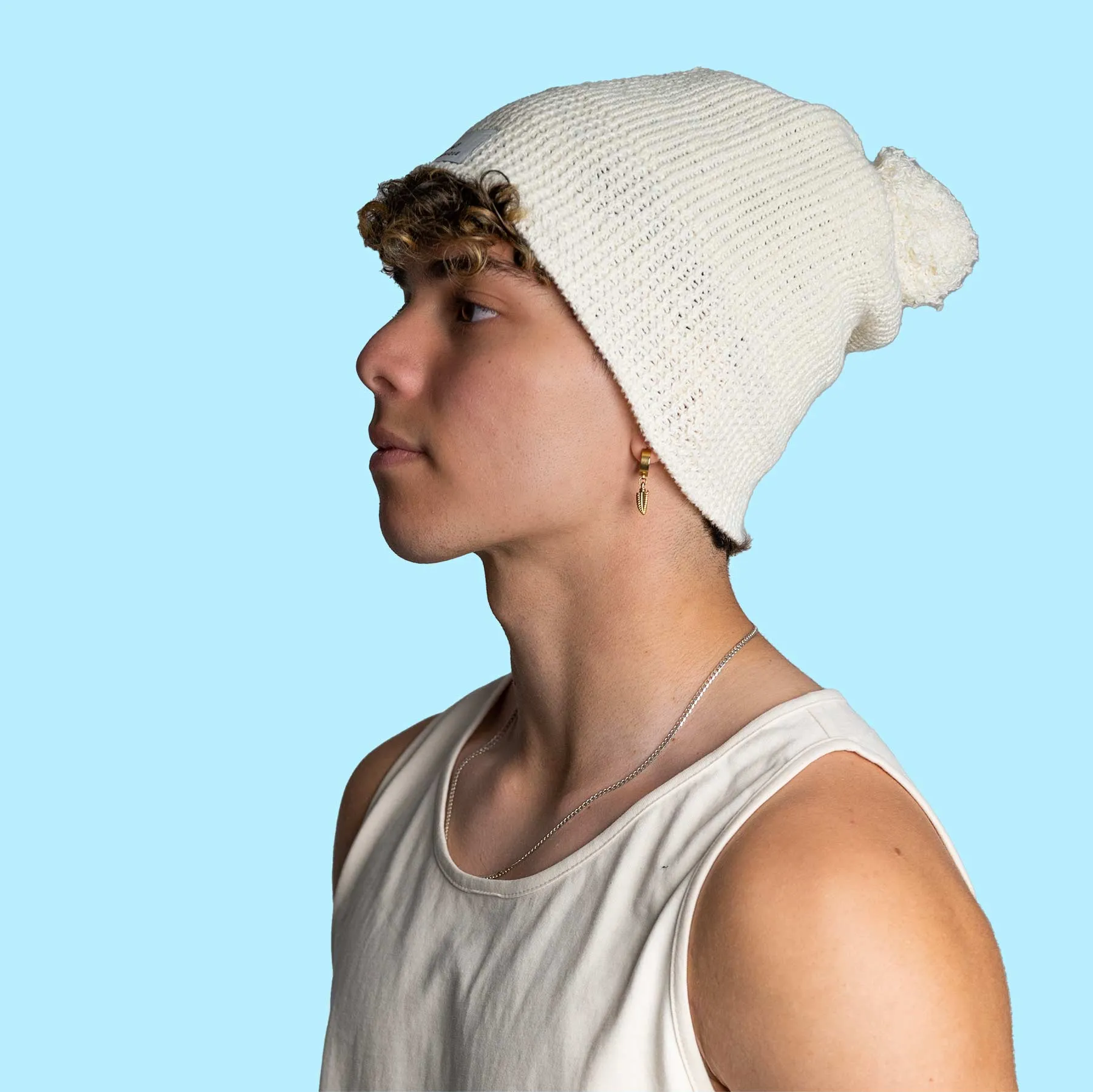 LABRADOR Unisex 100% Hemp Knit Winter Hat (Pompom)