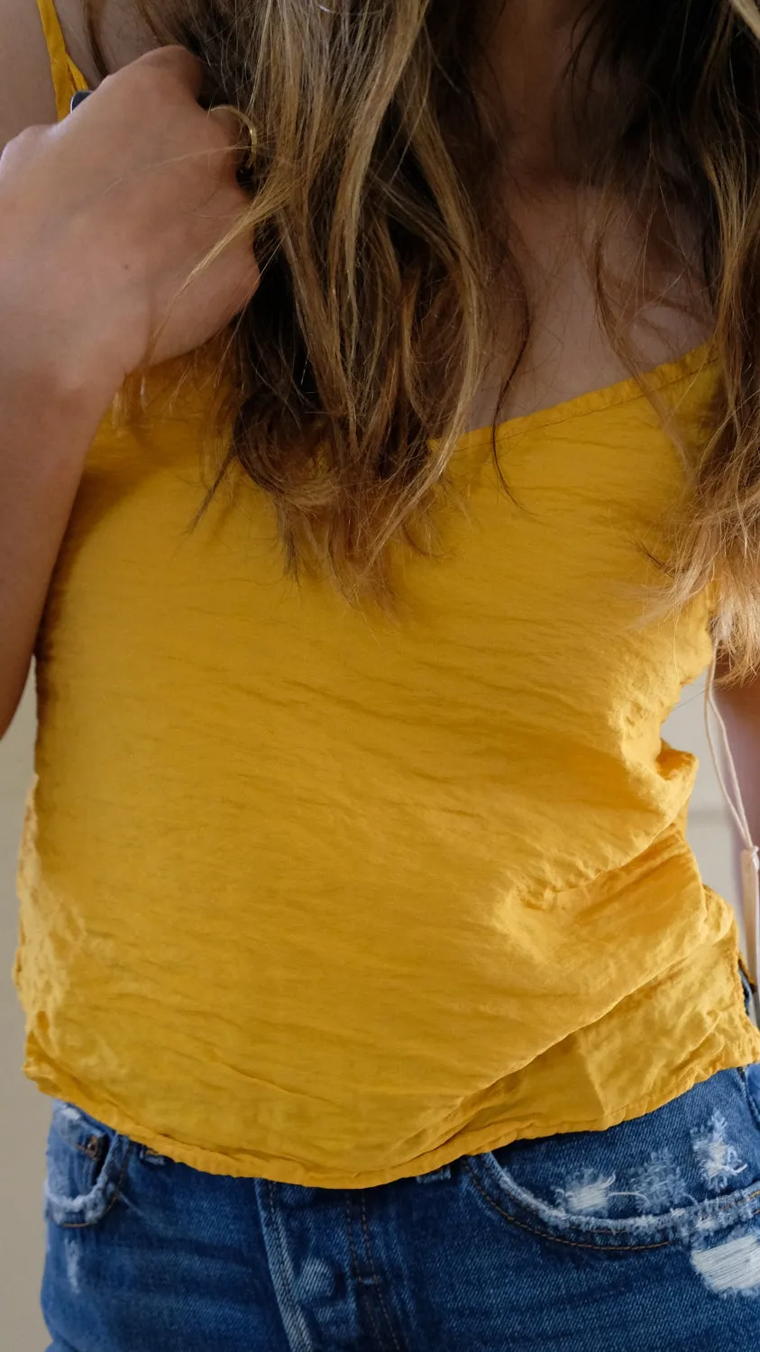 Lacausa Sofia Slip Tank in Marigold