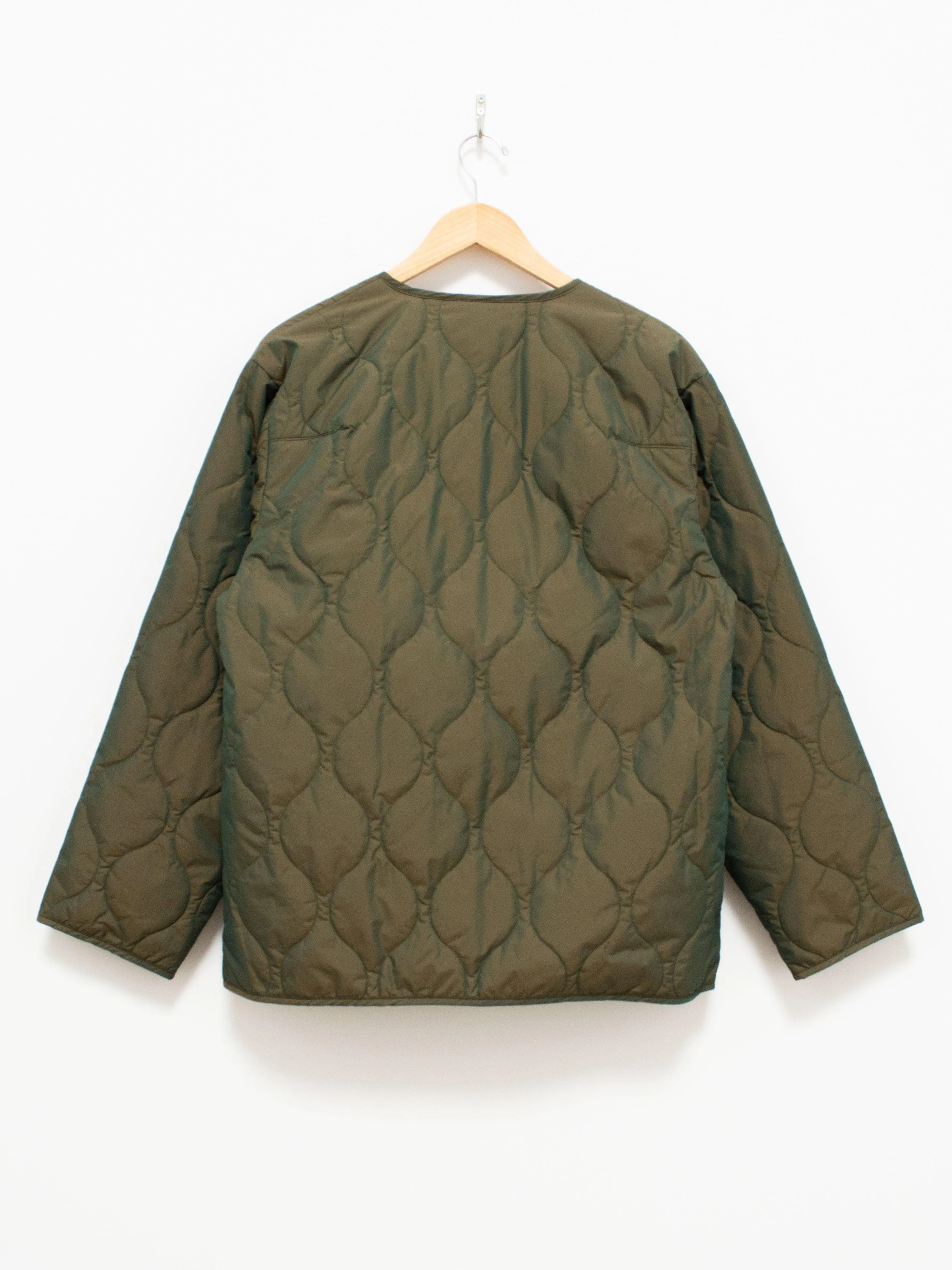 Lightweight Taffeta Quilted Liner Buckle Jacket - Olive