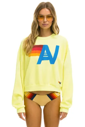 LOGO RELAXED CREW SWEATSHIRT - NEON YELLOW