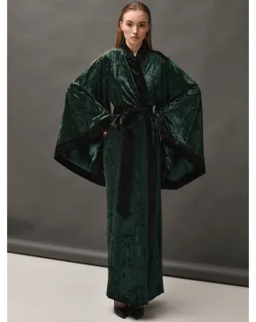 Long Crushed Velvet Kimono