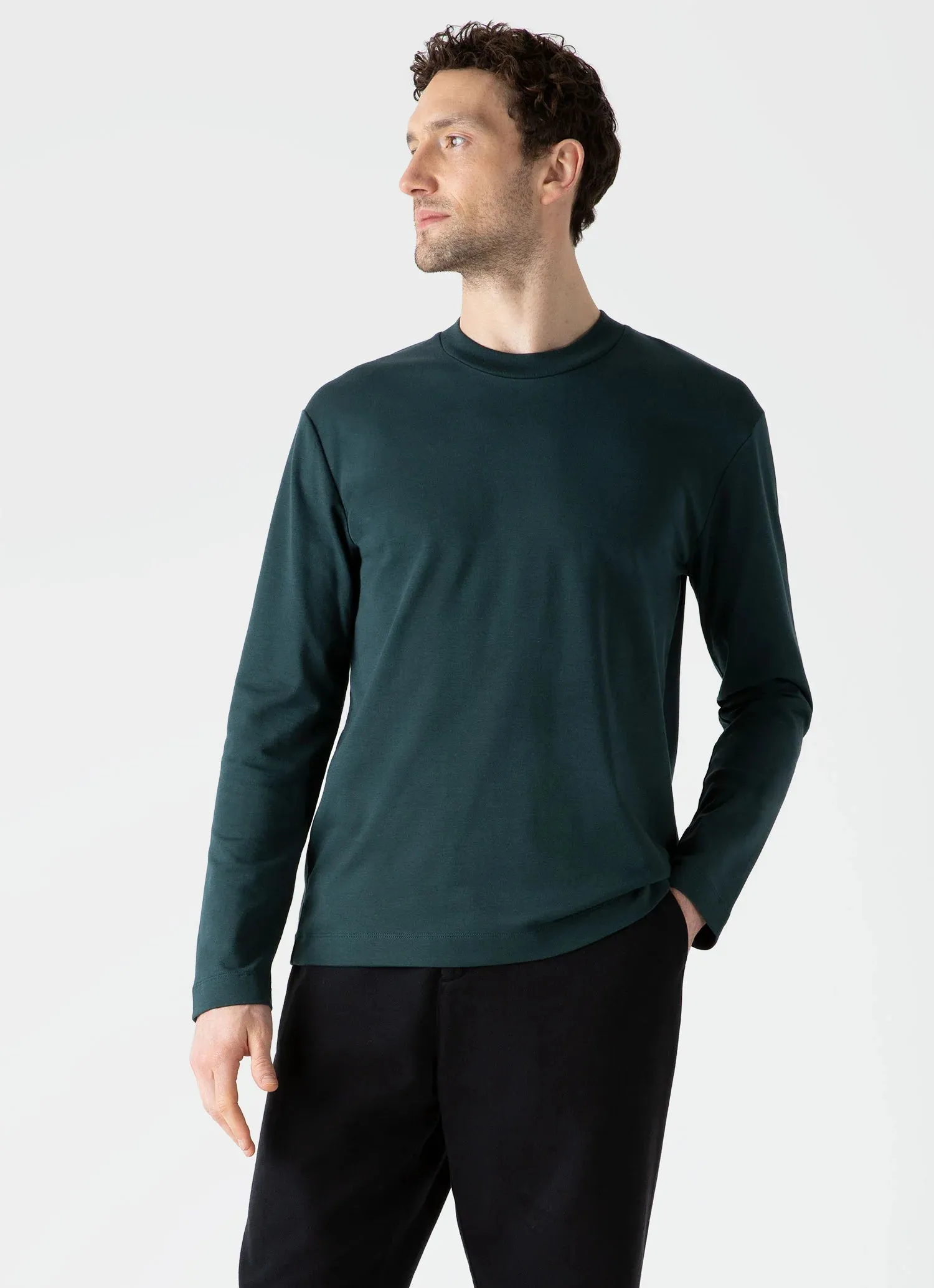 Long Sleeve Heavyweight T Shirt - Peacock