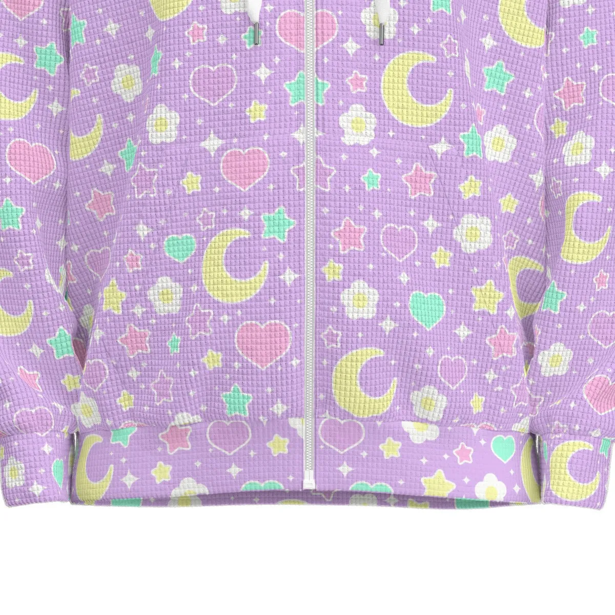 Magical Spring All-Over Print Unisex Zip Hoodie Sweatshirt (Purple)